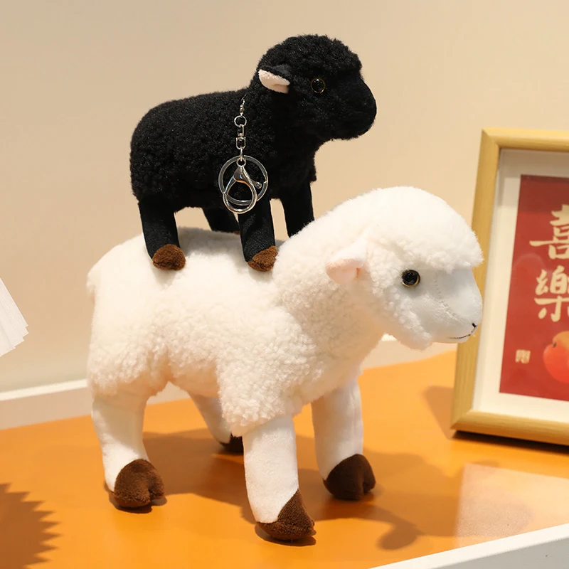 Lifelike White Goat High Fidelity Anime Cute Plushie Sheep Plush Toys Animals Simulation Stuffed Doll Kawai Toy Gifts For Kids