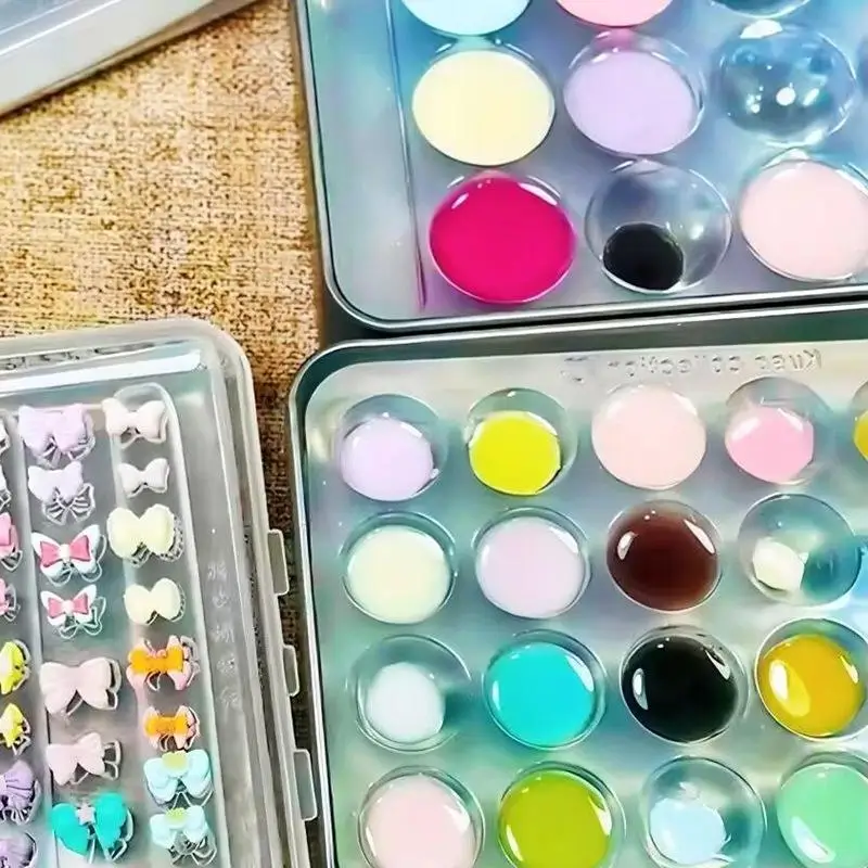 고투명 아트 DIY 일상용 네일 컬러 팔레트 또는 젤 폴리시 팔레트 믹싱 드로잉 페인트 플레이트 패드 매니큐어용