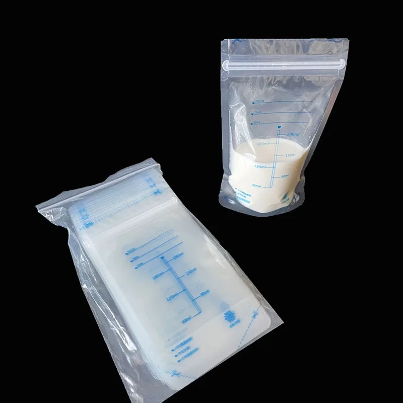 30pcs 200ml Milk Freezer Bags Mother Milk Baby Food Storage Breast Storage Bags BPA Free Baby Safe Feeding