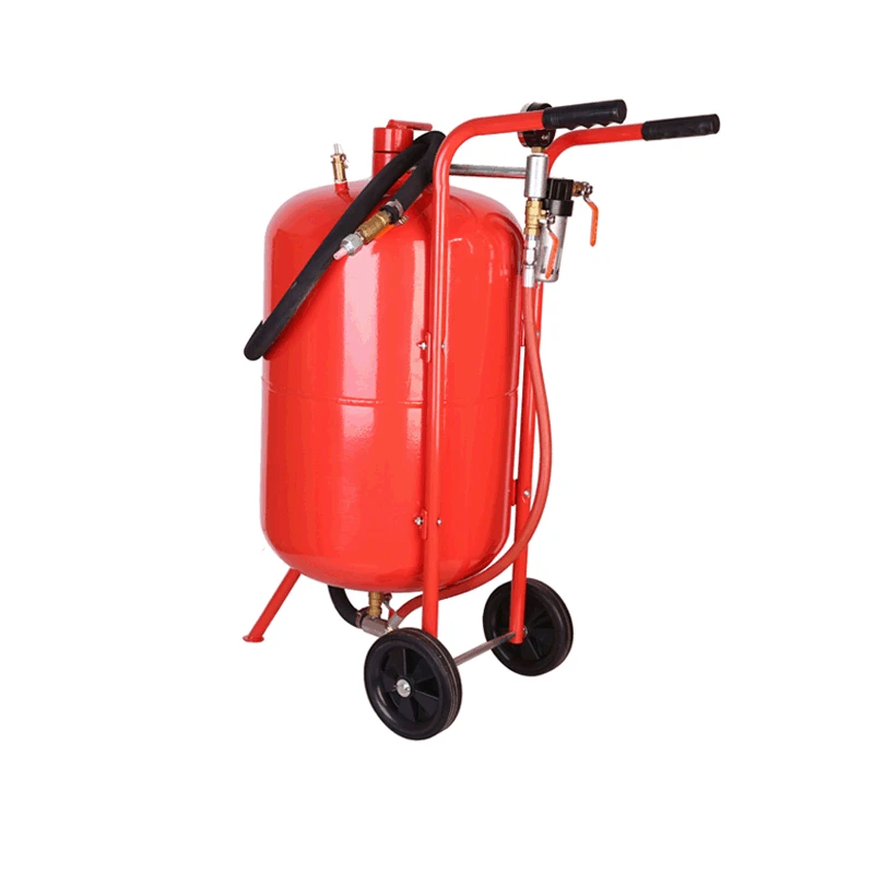 Mobile small 10-gallon dry rust removal sandblasting machine Glass sandblasting equipment Manual casting sandblasting machine