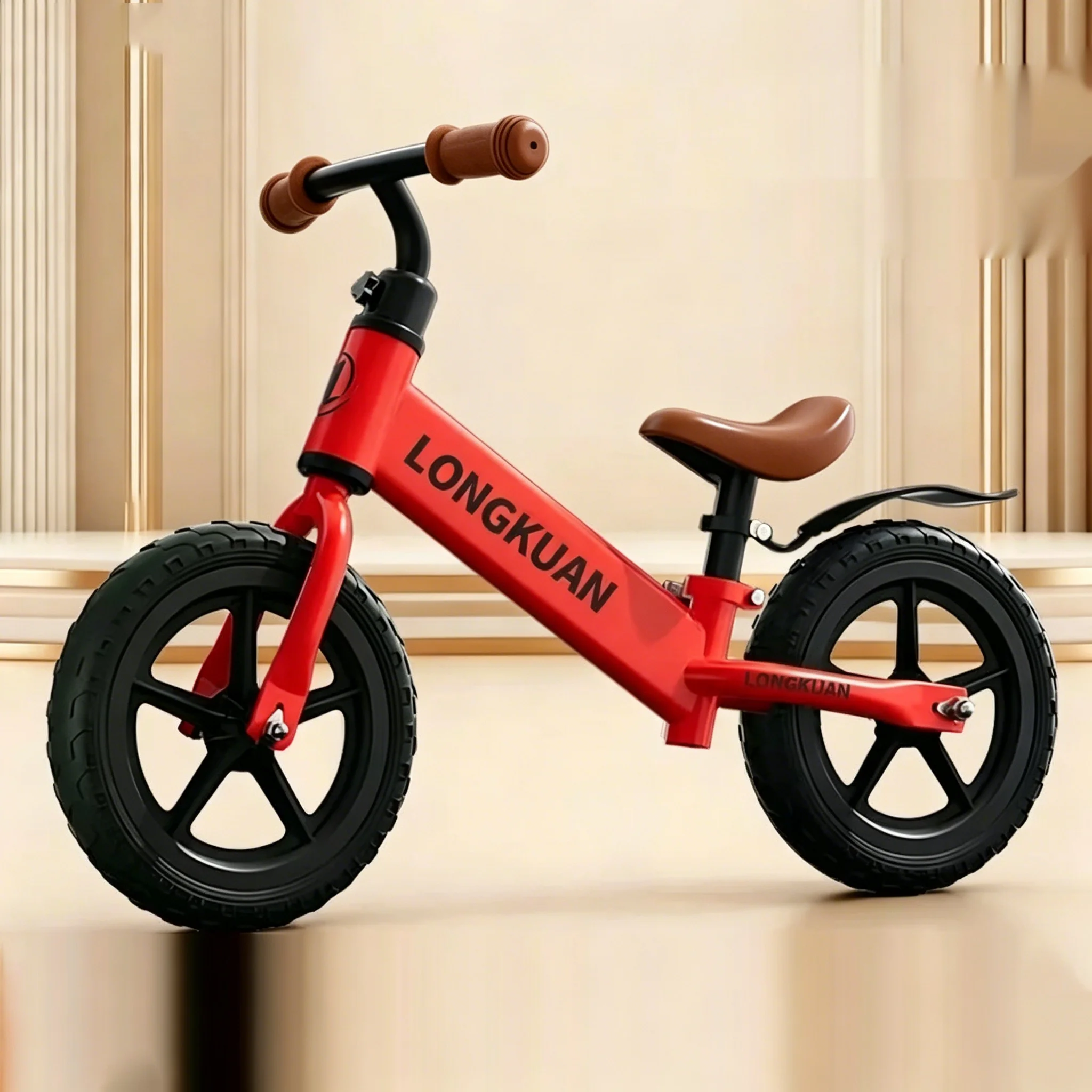 Vélo d'équilibre de 12 pouces, cadre en acier à haute teneur en carbone, guidon réglable, siège réglable, vélo à pousser à deux roues, pour la conduite en extérieur