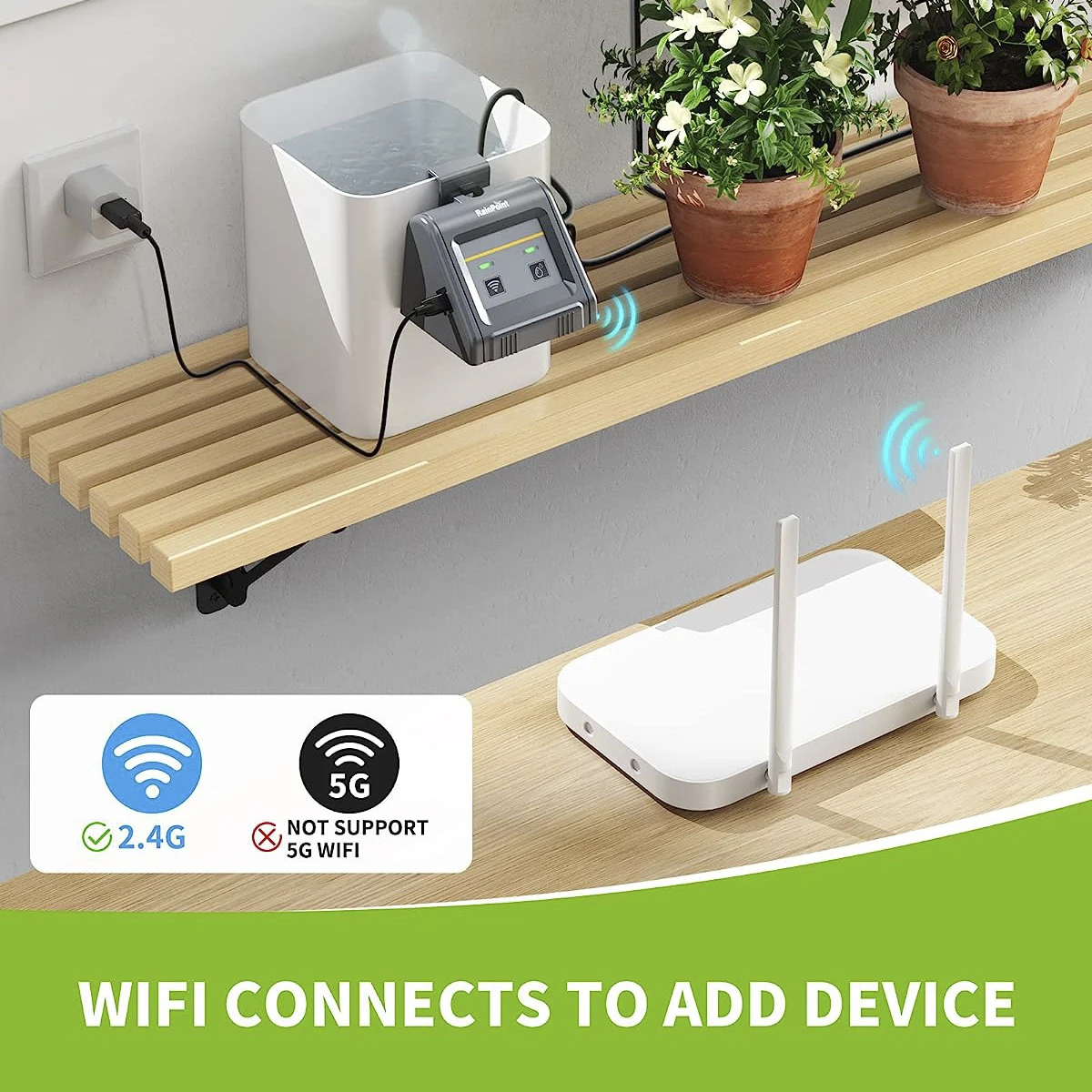 WIFI Intelligent Watering Device Double Pump Timed Automatic Drip Irrigation System Remote APP Controller For Garden Terrace 4