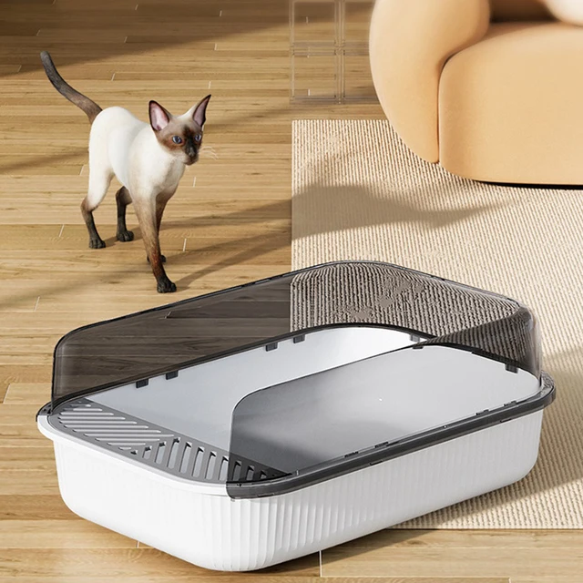 Cat Pet Litter Box: A Spacious and Splashproof Solution for Your Feline Friend