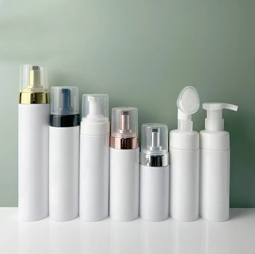 

Белая пластиковая бутылка для ПЭТ, чистящий гель для лица, эссенция для мытья рук, вспенивающаяся упаковка, 100ML120ML150ML200ML250ML