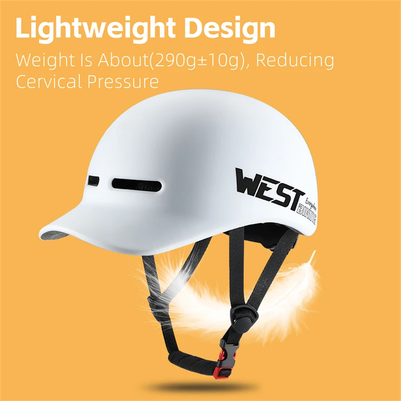 WEST BIKING CE Certified Bicycle Helmet Road Bike Outdoor Sports Safety Electric Scooter Roller Skates Cap Cycling Equipment