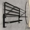 Multifunctional Aluminum Foldable Towel Rack Wall-Mounted Bathroom Item Shelf Suitable for Shower Rooms Bathroom Accessories 3