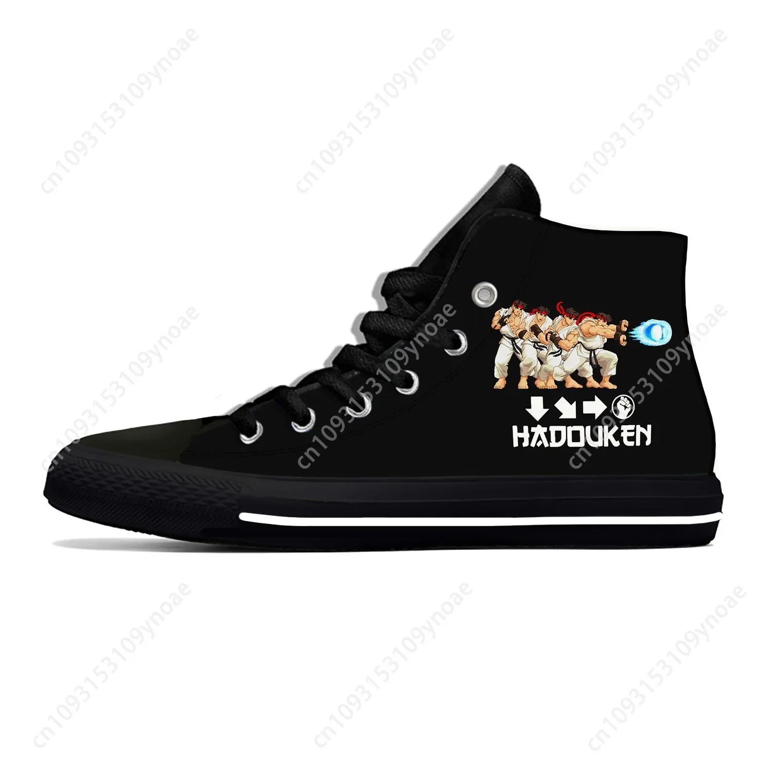 Game Street Fighters Graphic High Top Sneakers Mens Womens Teenager High Quality Canvas Sneaker Casual Couple Shoes Custom Shoe 3