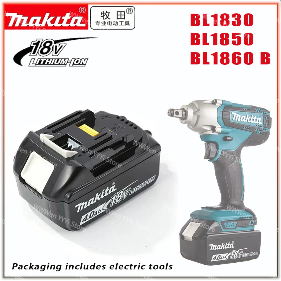 

18V 4.0Ah Original Makita tools Rechargeable Li-Ion Battery 18v drill Replacement Batteries BL1830 BL1840 BL1850 BL1860B LXT400
