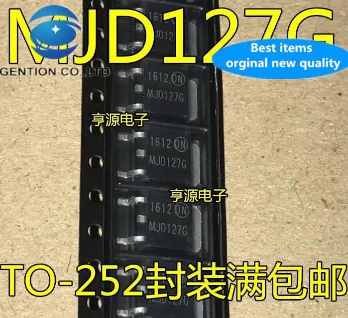 

100 шт. 100% оригинальный новый транзистор Darlington MJD127 J127 MJD127T4G J127G SMD TO-252