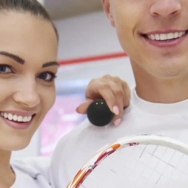 1Pc Double Yellow Point Squash Balls Rubber Squash Racquet Balls Squash Speed Training For Double Yellow Dots Squash Ball 4