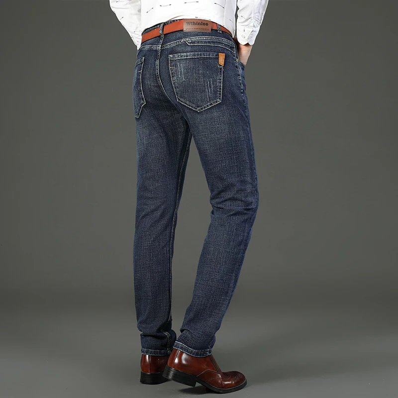 WTHINLEE Men Fashion Jeans Autumn Stretch Comfortable Denim Trousers Business Casual Classic Straight Male Pants Brand Clothing 6
