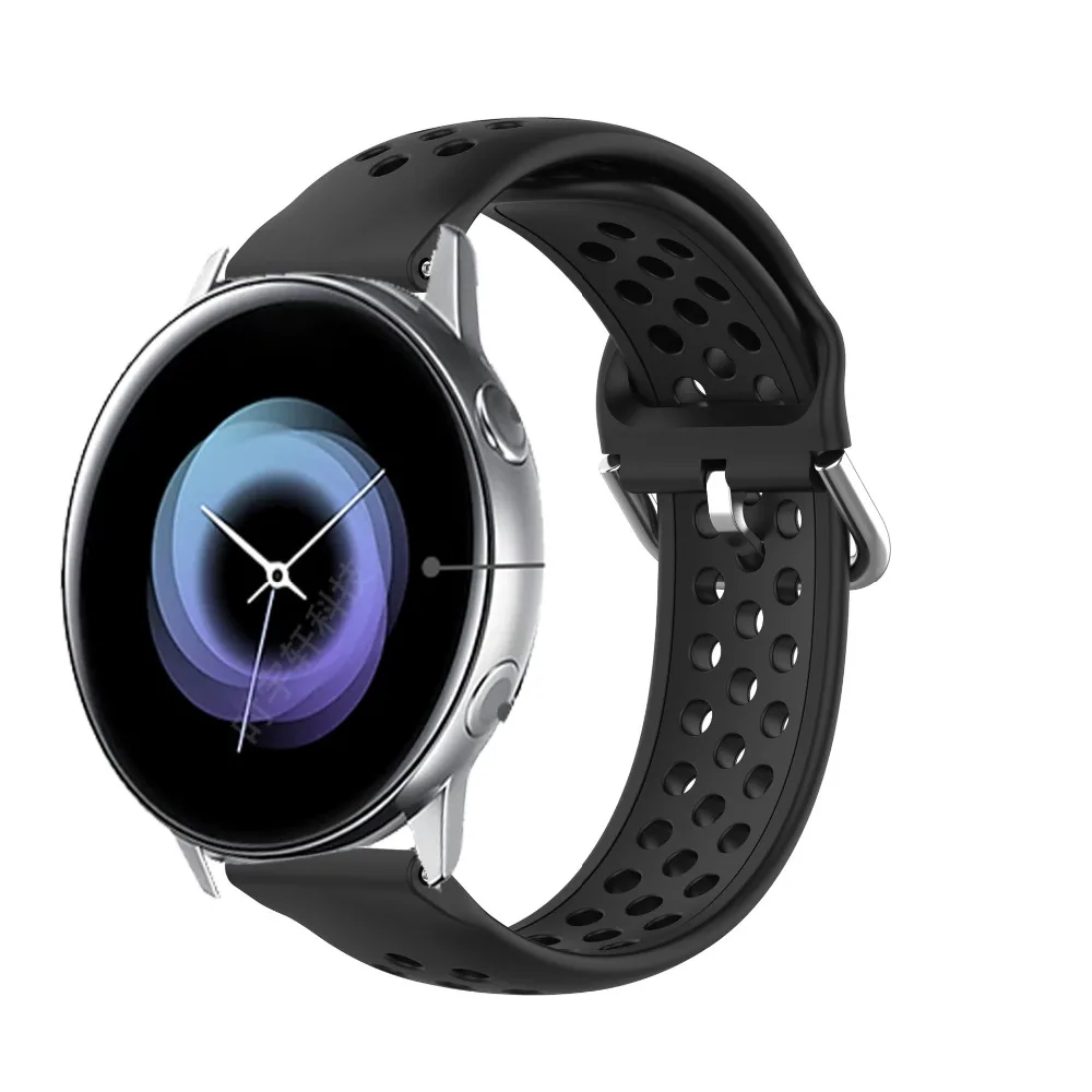 Per Samsung Galaxy Active 2 40Mm 44Mm Cinturino 20Mm Sport Cinturino Traspirante In Silicone Per Gear Sport/S2 Classic Watch Band Correa