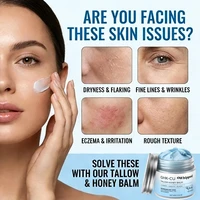 Baume bleu hydratant visage et corps au cuivre, peptides, PDRN, GHK-Cu, suif de bœuf, miel de Manuka pour peaux matures, sèches et sensibles 2
