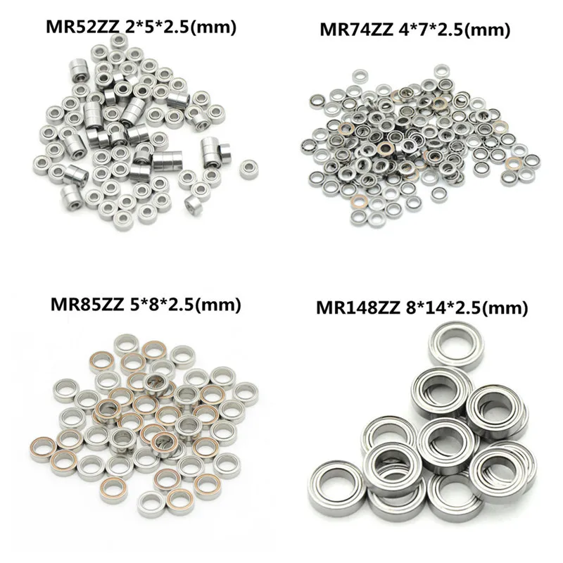 Metal sealed miniature bearings various sizes 10 pieces free shipping mr52-74-85-148 3*6*2.5 4*7*2.5 5*8*2.5 6*10*3 image_0