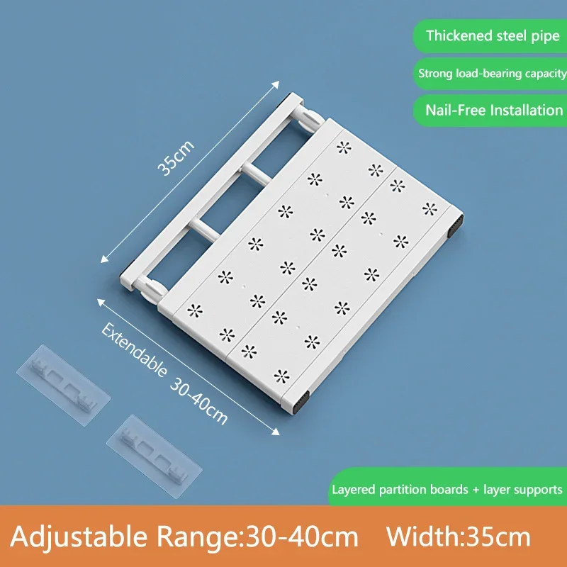 Ayarlanabilir Dolap Organizatör Depolama Raf Duvara Monte mutfak rafı Banyo Yerden Tasarruf Dolap Dekor Raflar Dolap Tutucu