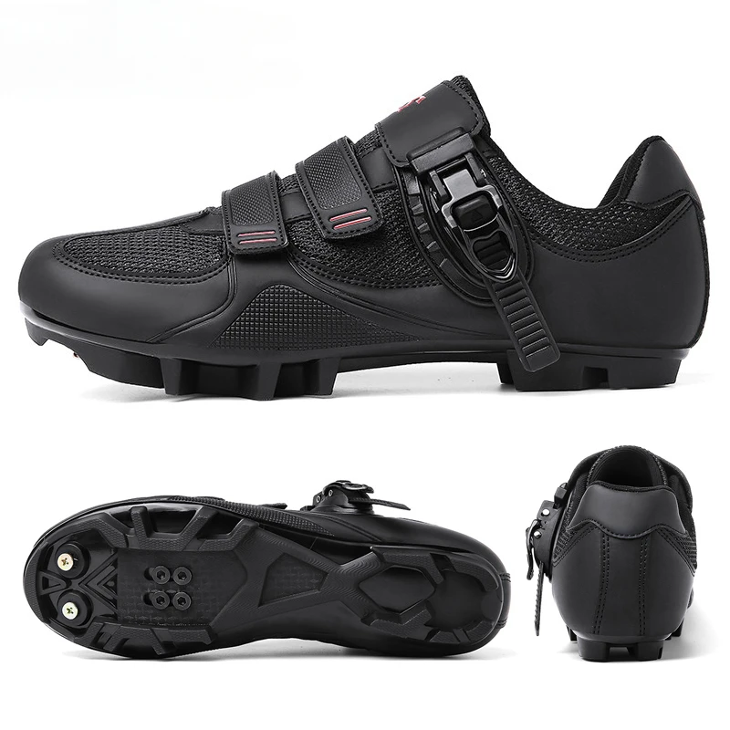 Men MTB Cycling Shoes New Mountain Footwear Racing Road Bicycle Flat Clit Sneaker Cleat Women Dirt Speed Route Bike Biking Spd 2