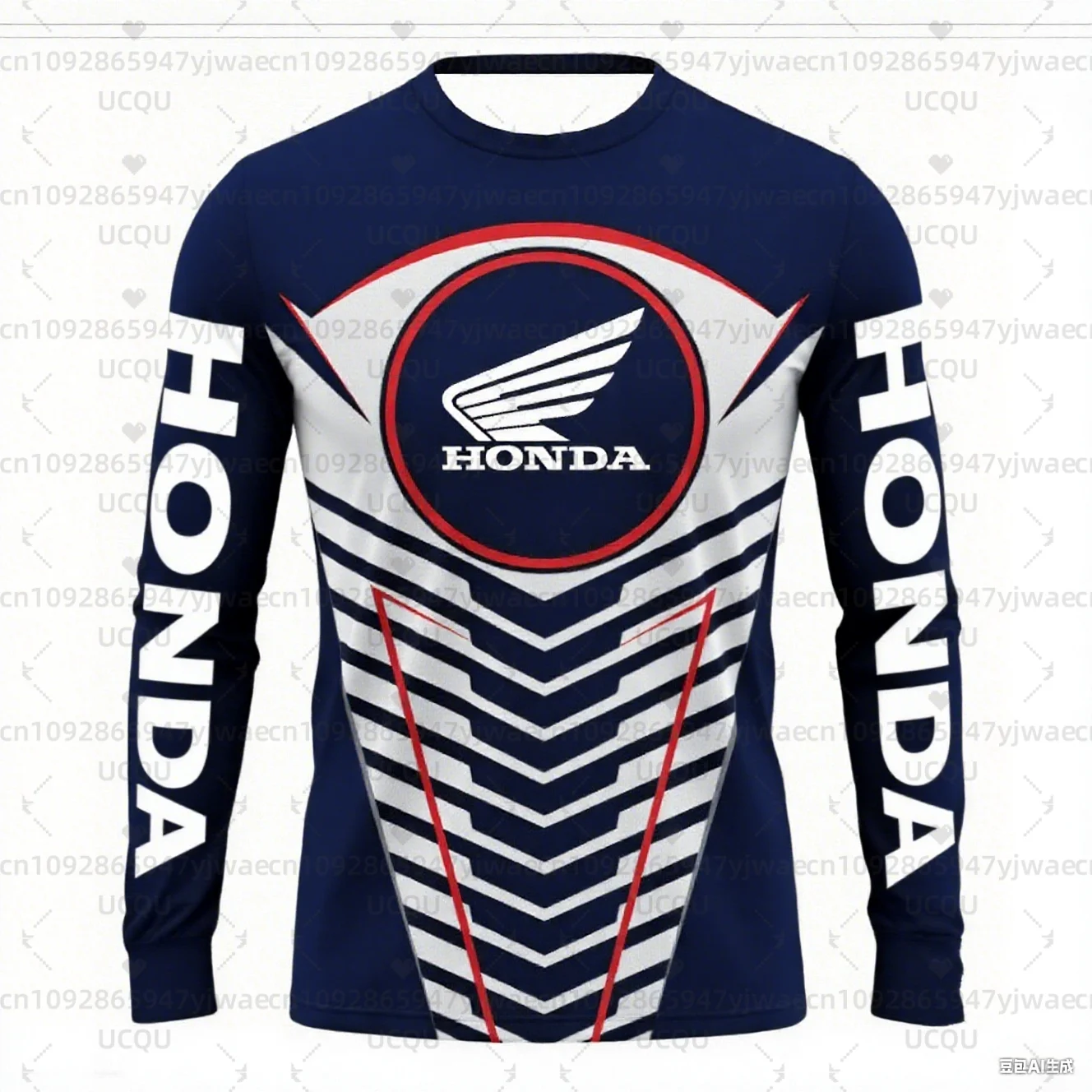 최신 뜨거운 판매 혼다 인쇄 오프로드 오토바이 산악 자전거 레이싱 스포츠 긴 소매 통기성 빠른 건조 티셔츠