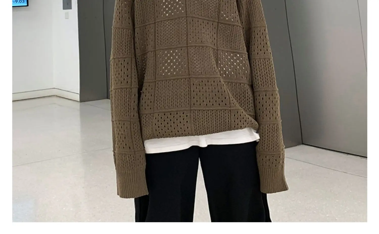 Description Picture 5 of item2024 Men Spring Autumn New Oversized Sweater Pullover Tops Male Streetwear Loose Knitwear Tops Mens Solid Color Jumpers S259