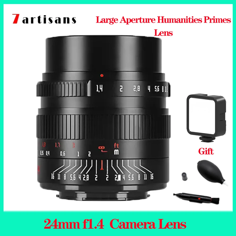 7 Artigiani 24Mm F1.4 Aps-C Obiettivo Per Primes Umanistici Ad Ampia Apertura Per Sony E Canon Eos-M Rf Fujiffx M4/3 Nikon Z Accessori Per Fotocamere