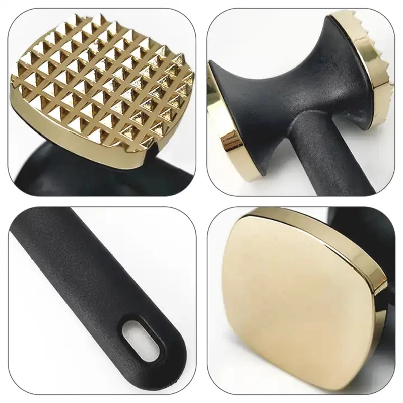 Meat Tenderizer Hammer Dual-Sided Kitchen Meat Mallet Non-Slip Grip Heavy Duty Metal Pounder For Tenderizing Steak Beef meat tenderizer meat hammer