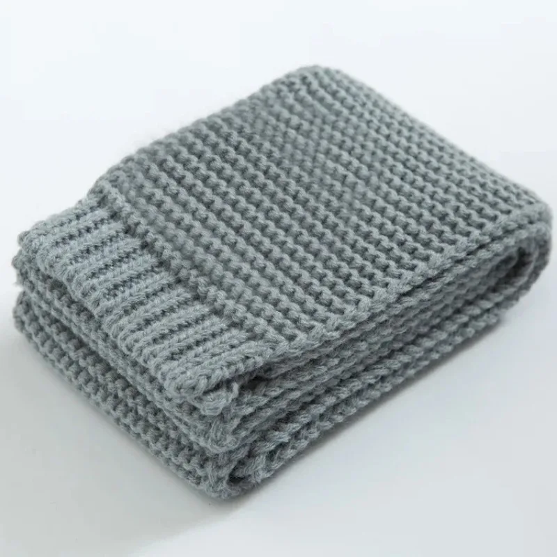 Children Scarf Winter Baby Solid Knitted Scarves Warm Neckerchief For Kids Girls Boys Soft Knitting Scarf New Korean Style