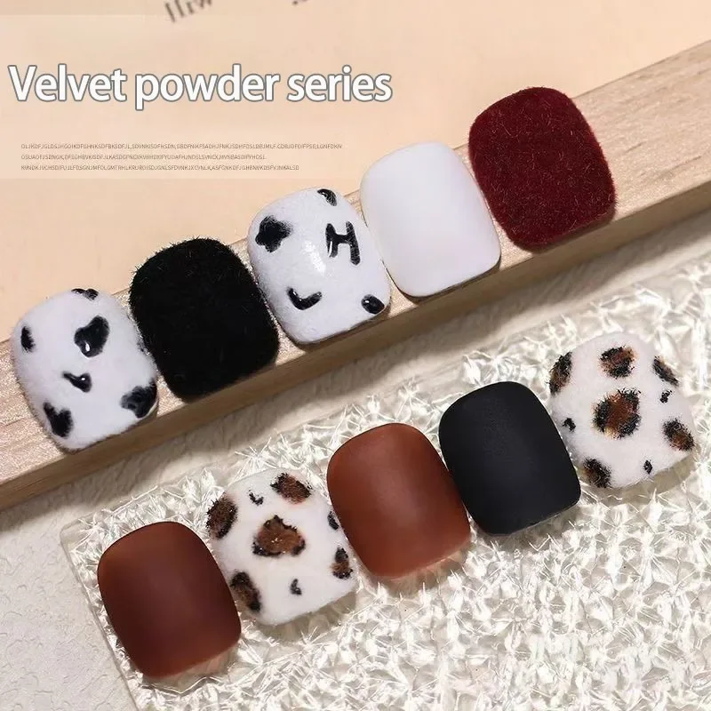 Vibrant Fuzzy Velvet Nail Art Glitter Powder