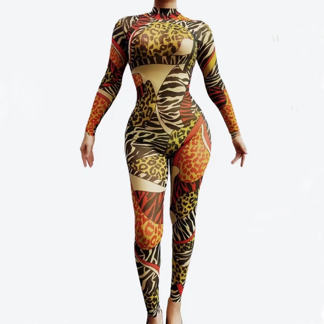 

Party Jumpsuit Nightclub Evening Fashion Leotard Rave Outfit Celebrate Bodycon Banquet Halloween Drag Queen Women Jumpsuits