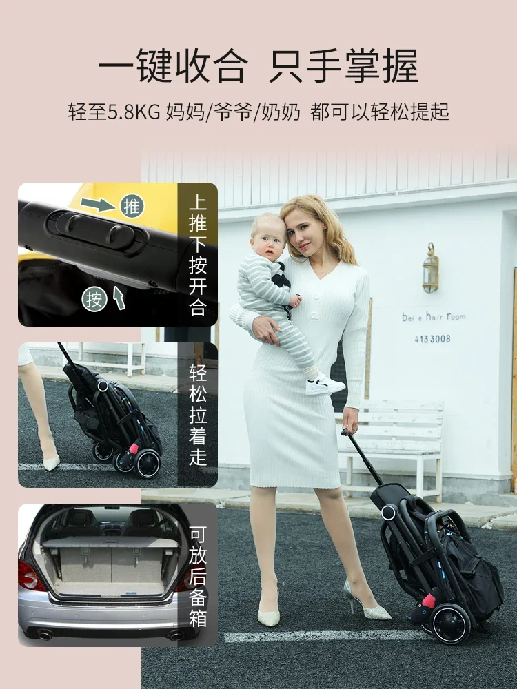 경량 접이식  유모차, 용 눕기 가능, 0-3 세 우산 유모차, 높은 조경 유모차