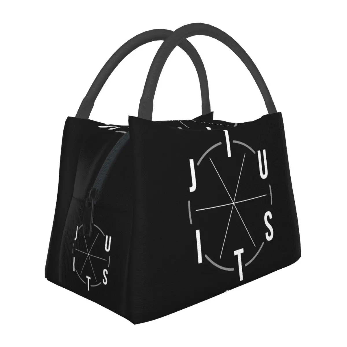 

Jiu Jitsu BJJ Circle White Light Lunch Bags Insulated Bento Box Resuable Lunch Tote Picnic Bags Cooler for Woman Student School
