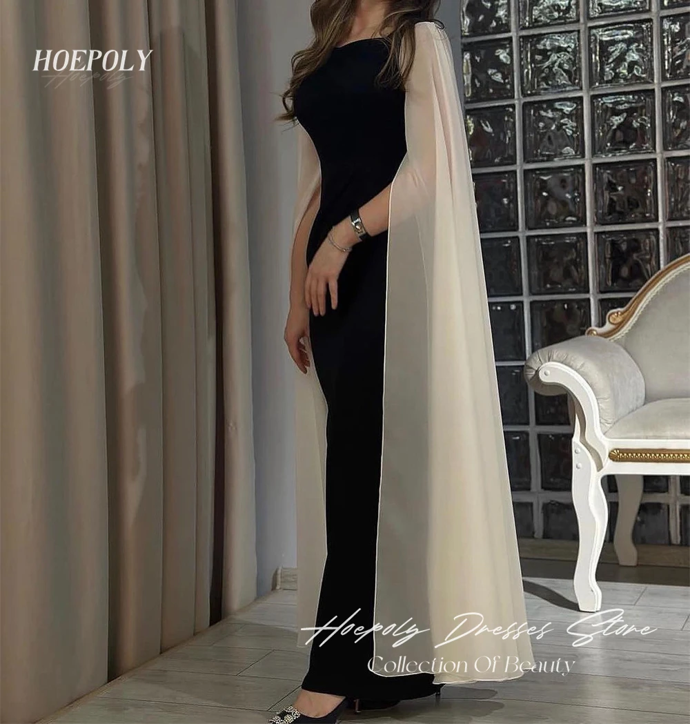 

Hoepoly Formal Square Neck Full Sleeve Pleat A Line Long Classy prom Dress For Woman Ankle Length Sweep Train Evening Gown
