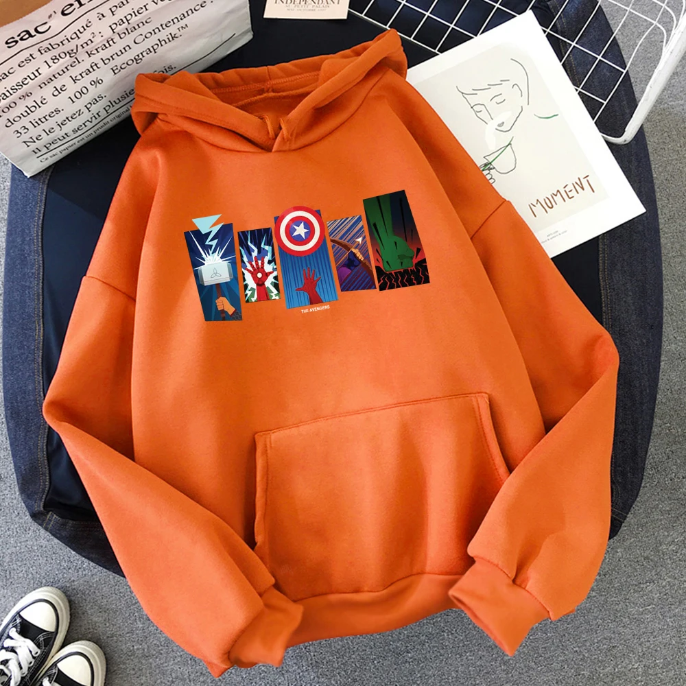 thumbnail image 1 of Sudadera con capucha de superhéroe con estampado de Marvel para hombre, ropa de calle masculina con estampado de Disney, sudadera de lana cálida con capucha de Hip Hop, otoño, 1 of 5