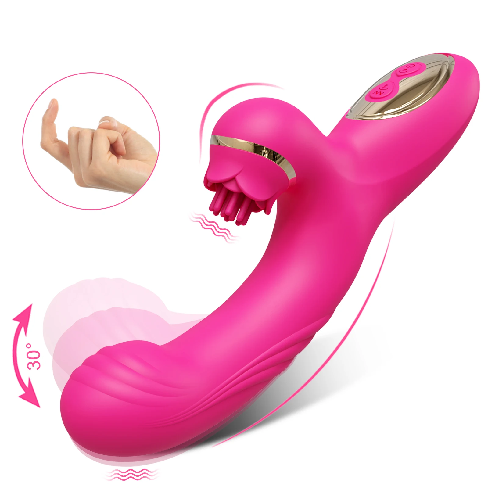 Powerful Wagging G Spot Vibrator for Women Clitoris Stimulator Mimic Finger Dildo Female Orgasm Licking Sex To_voghion.com