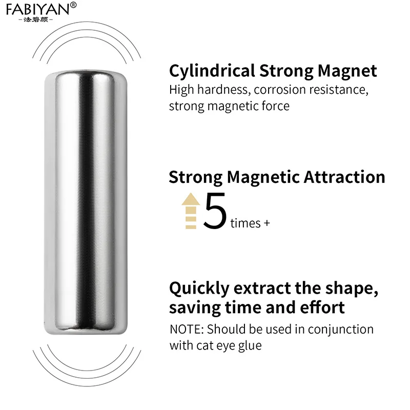 Cylindrical Cat Eye Nail Magnet Set With Iron Wire Nail Tools Cat Eye Magnetic Tool Effect Heart Shape/Cat Paw/Ingot