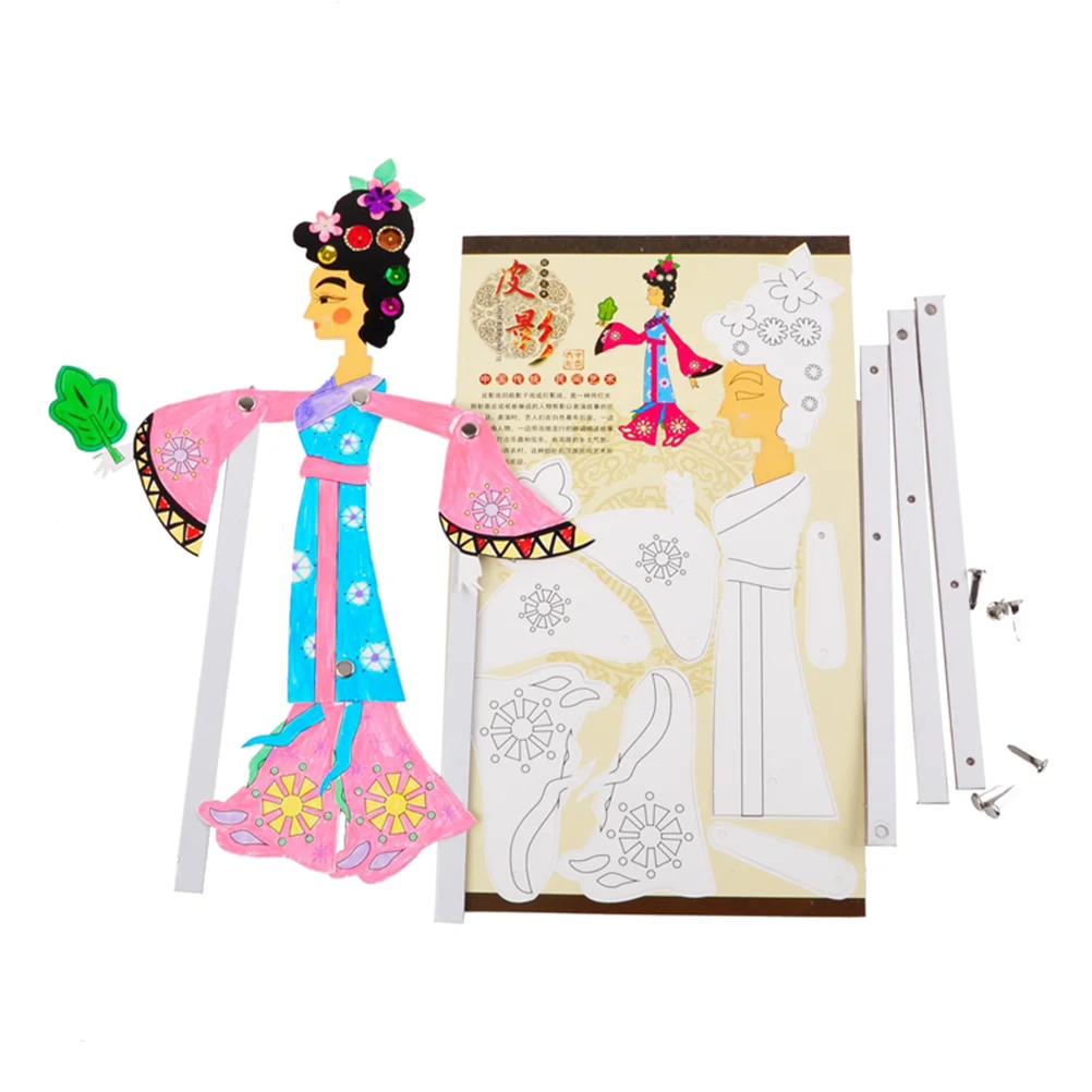 

4 Pcs Shadow Puppetry Figures Performance Prop Toy Manual DIY Craft Toys Chinese Kids Unique Quality
