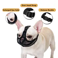 Short Snout Dog Muzzle Mesh Adjustable Breathable Anti Biting Bulldog Short Snout Muzzle for Dogs Bulldog Mouth Muzzle 2