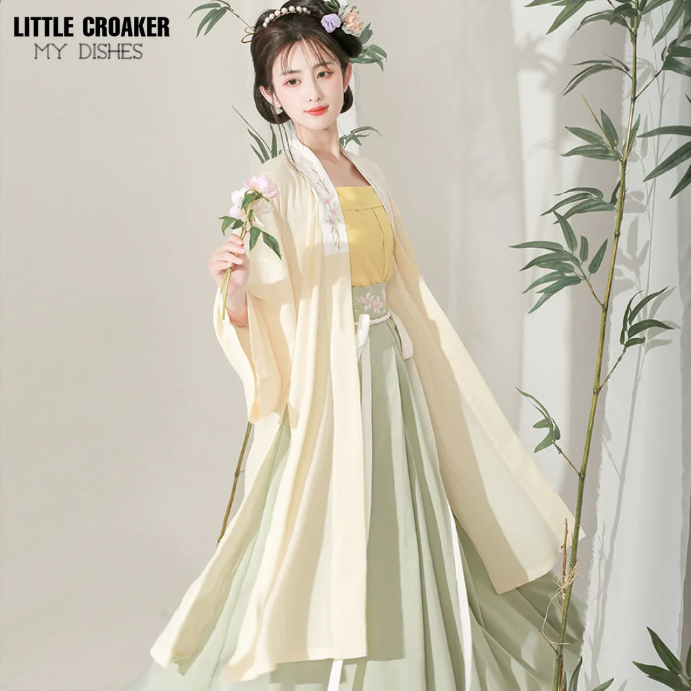 Original Song Dynasty Hanfu Women Chinese Fashion Vestidos Estilo Asiatico Modernos New Improvement Chinese Dress Daily Clothes