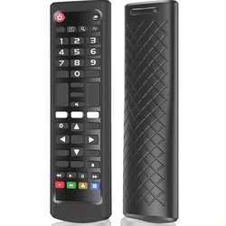 Luminous Silicone Remote Cover - Durable, Non-Slip Grip Protector Case - Stylish TV Accessory (Black)