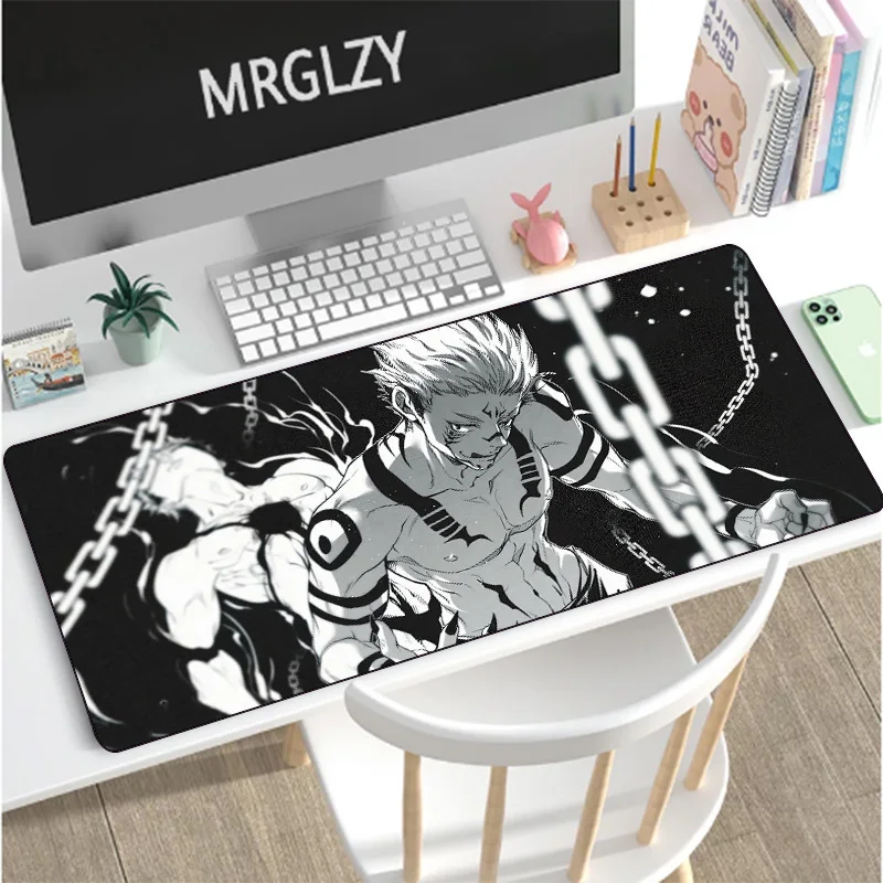 

Sukuna Mouse Pad Jujutsu Kaisen Gaming Gamer Mouse Mat Keyboard Desk Mat Table Carpet Mousepad xxl 800X400 Computer Laptop Pad