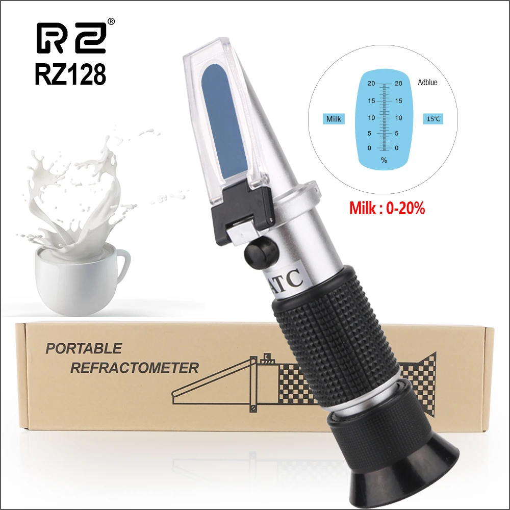 RZ Concentration Refractometer Sugar Auto Milk Meter Handheld 0-20% Milk Refractometers Portable Refractometer