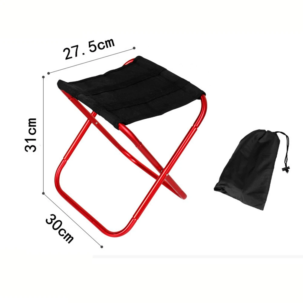 Folding Chair Aluminum Ultralight Portable Easy To Carry Outdoor Camping Fishing Hiking Backpacking Travelling Little Stools