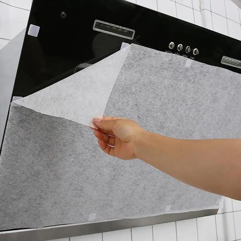 Range Hood Filter Paper Disposable Kitchen Hood Oil Absorption Paper 5m/10m Cuttable Non-woven Filters Cooker
