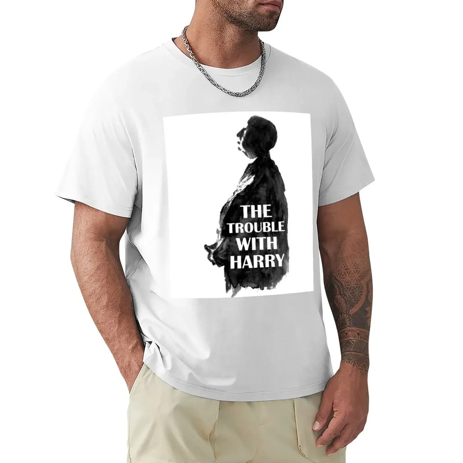 

Футболка с иллюстрацией из фильма «хитчкоу с Гарри», топы, аниме одежда, простые белые мужские футболки