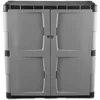 Rubbermaid Freestanding Storage Cabinet with Doors, 18"D x 36"W x 37"H, Medium Gray/Black, Two-Shelf Lockable Cabinet for Indoor 3