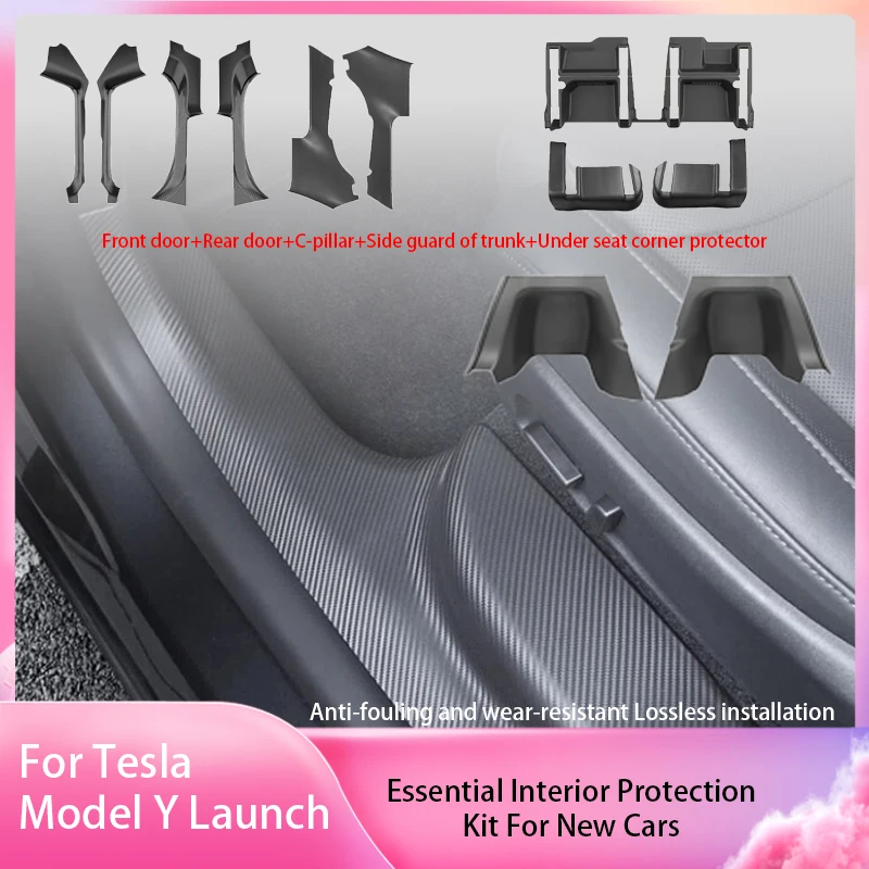 Protector de Umbral de Puerta Delantera y Trasera para Tesla Model YL Lanzamiento 2026, Antiarañazos, Resistente a la Suciedad, Juego de Protección Interior