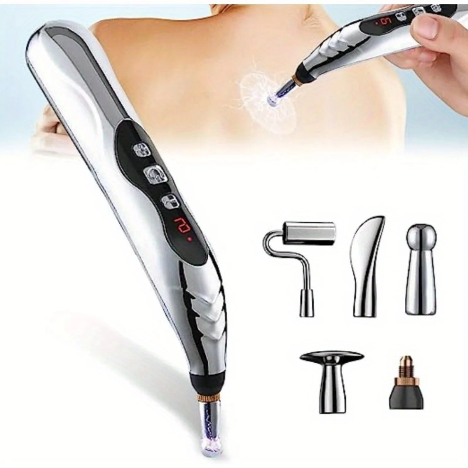1pc Electronic Acupuncture Pen Heal Massage Pen Body Massager Pain Relief Therapy Tool for Relaxation and Wellness