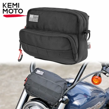 Motorcycle Handlebar Bag Barrel Bags Multifunction Storage Shoulder Bag For Cruiser Softail Sportsters For BMW Dirt Bike E-bike 1