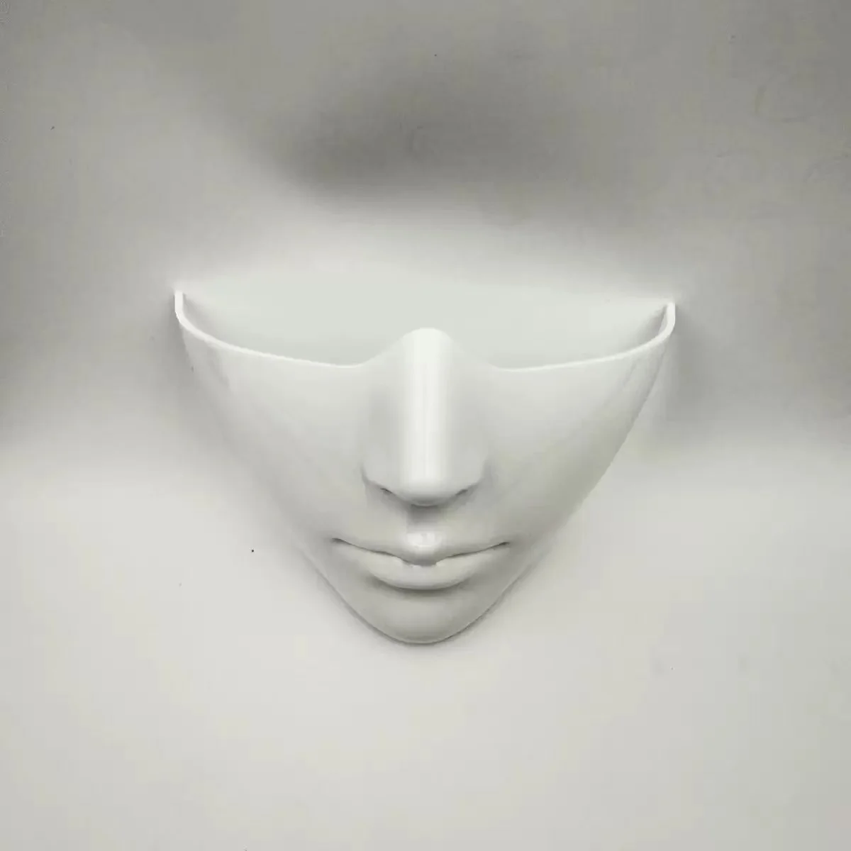Maschera Umana Mezza Faccia Liscia, Maschera per Cosplay di Halloween, Accessorio Decorativo per Feste e Balli in Maschera - immagine 5