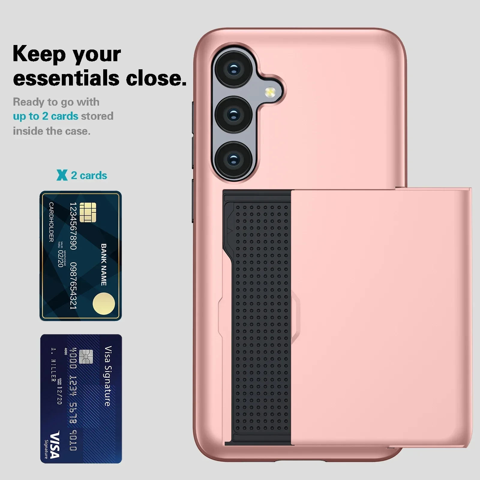Premium Wallet Cover Phone Case with Card Holder and Protective Sleeve