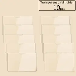 Set of Transparent Card Holders for Secure Document Storage (10pcs)