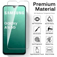 5Pcs Protective Glass Case for Samsung Galaxy A16 5G Tempered Glass Screen Protector on SamsungA16 Sumsung A 16 16A 4G/5G 2024 2